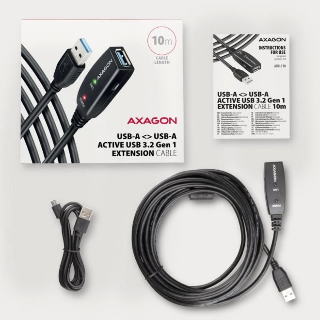 Axagon aktívny USB 3.2 Gen 1 predlžovací kábel 10m