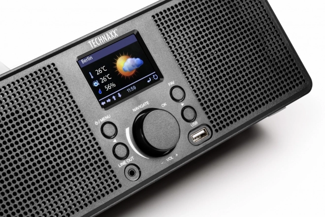 Internetové rádio Technaxx so stereo reproduktormi 2x2W a WiFi