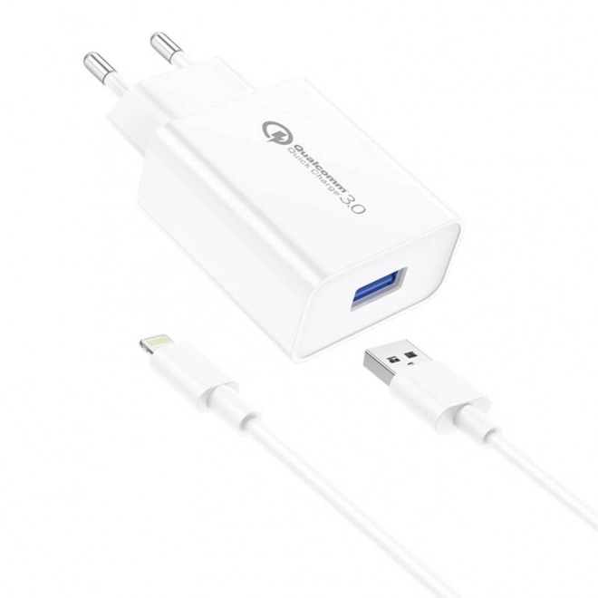 Sieťová nabíjačka s káblom USB-Lightning 3A