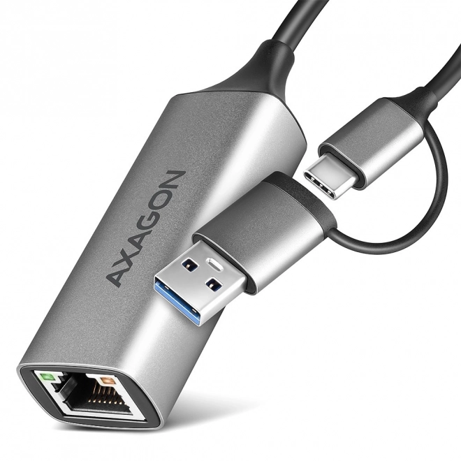 Axagon gigabit ethernet adaptérová karta USB-C/USB-A