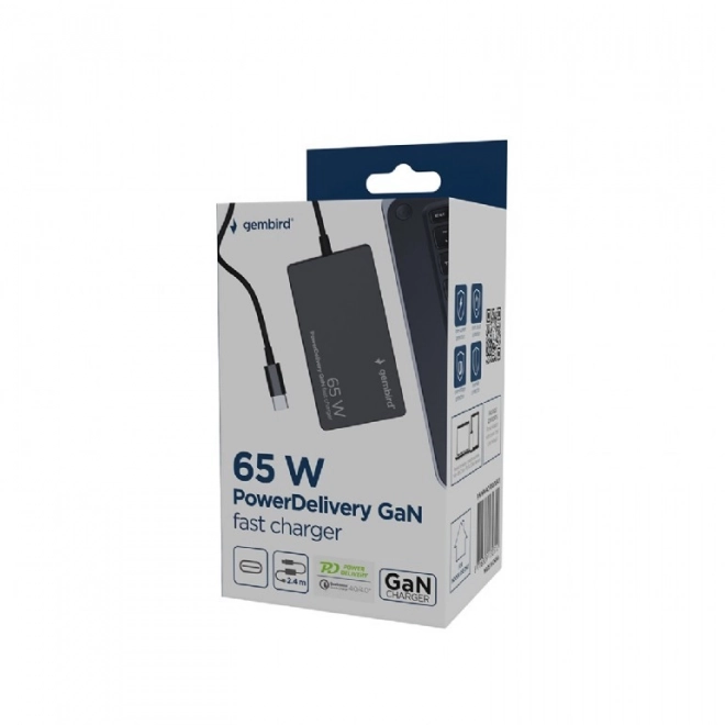 Univerzálna nabíjačka 65W USB-C čierna
