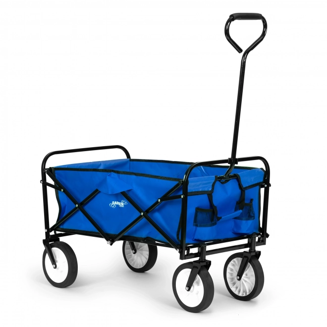Skladací transportný vozík na pláž a záhradu 70kg modrý
