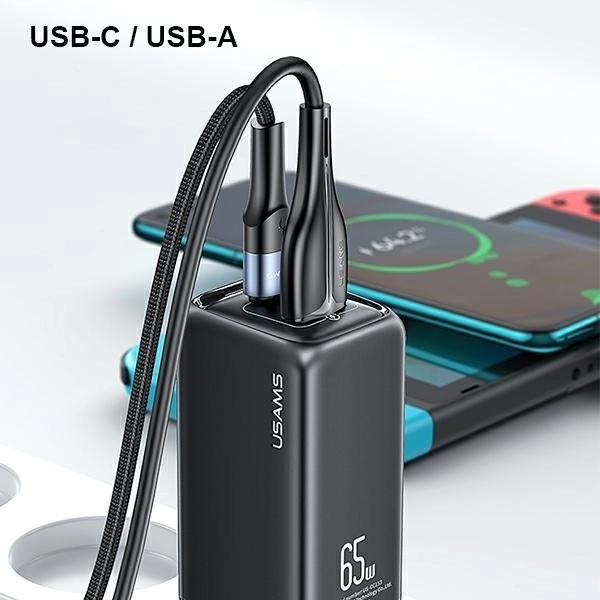 Nabíjačka USAMS T47 USB/ USB-C 65W PD Rýchla