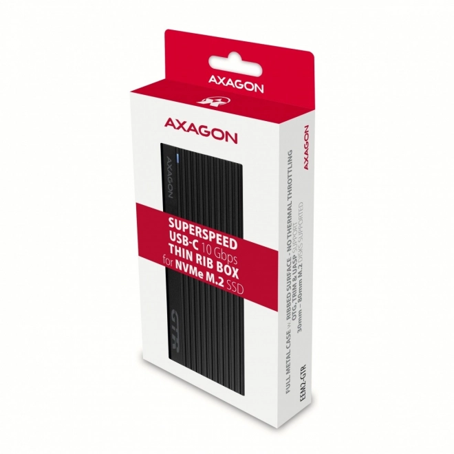 Externá hliníková skriňa AXAGON pre NVMe M.2 SSD s USB-C 3.2 Gen 2