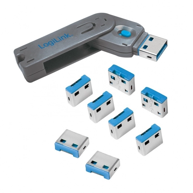 logilink blokátory usb portov s kľúčom, sada 8 kusov