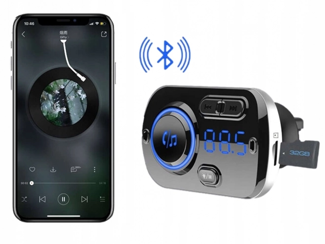 Bluetooth FM vysielač USB 5.0 multifunkčný 8v1