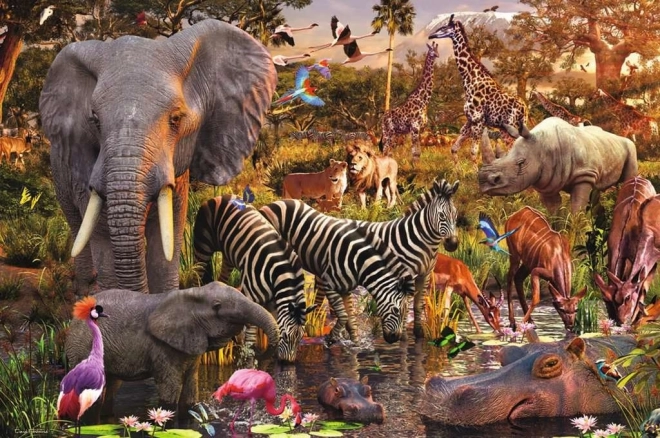 Ravensburger: Puzzle 3000 dielikov - Africké zvieratá