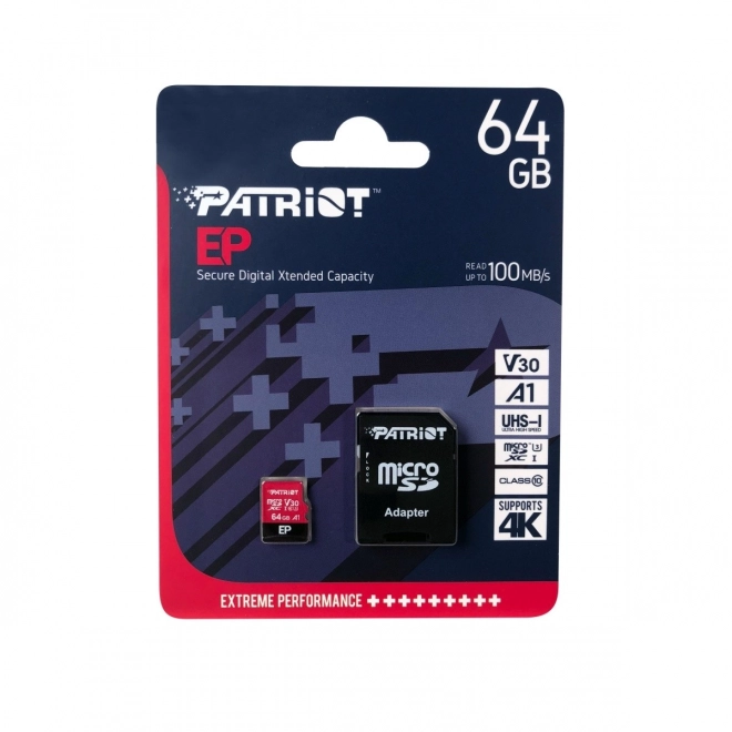 Patriot microSD karta 64GB pre 4K videá