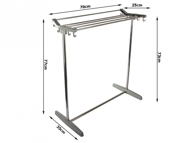 Malá horizontálna sušiarka na balkón