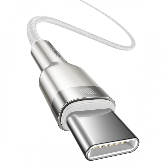 Kábel USB-C na USB-C Baseus Cafule, 100W, 2m (biely)