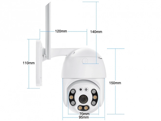 Inteligentná vonkajšia kamera ip wifi full hd zoom