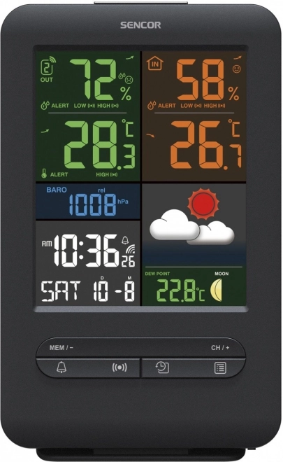 Meteorologická stanica so širokouhlým LCD displejom