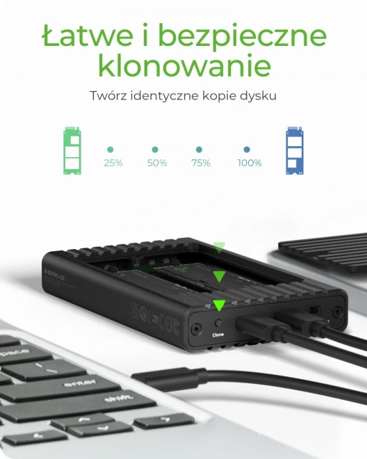 Stacja klonovania pre 2x NVMe SSD - ICY BOX