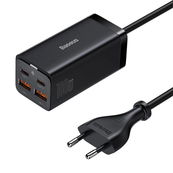 Nabíjačka Baseus GaN3 Pro s 2 USB-C a 2 USB portami, 100W