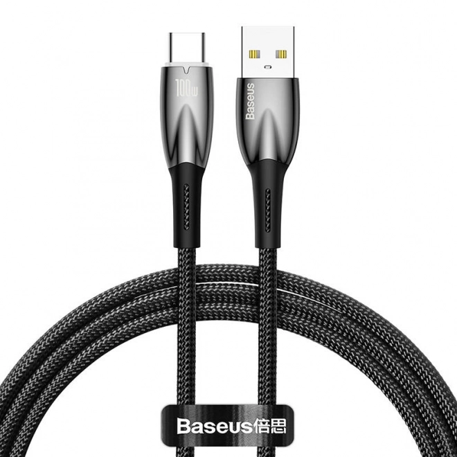 Kábel USB na USB-C Baseus Glimmer, 100 W, 1 m (čierny)