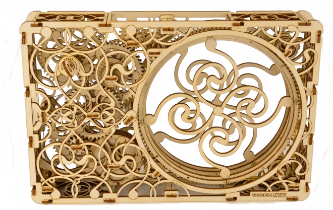Mechanický obraz - drevené 3D puzzle