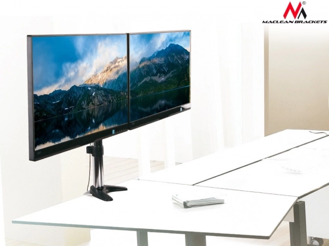 Stojan na dva monitory LCD Maclean 13-27" 8 kg hliníkový
