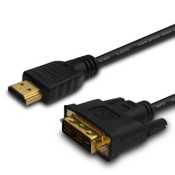 HDMI na DVI kábel so zlatými konektormi 1,8 m