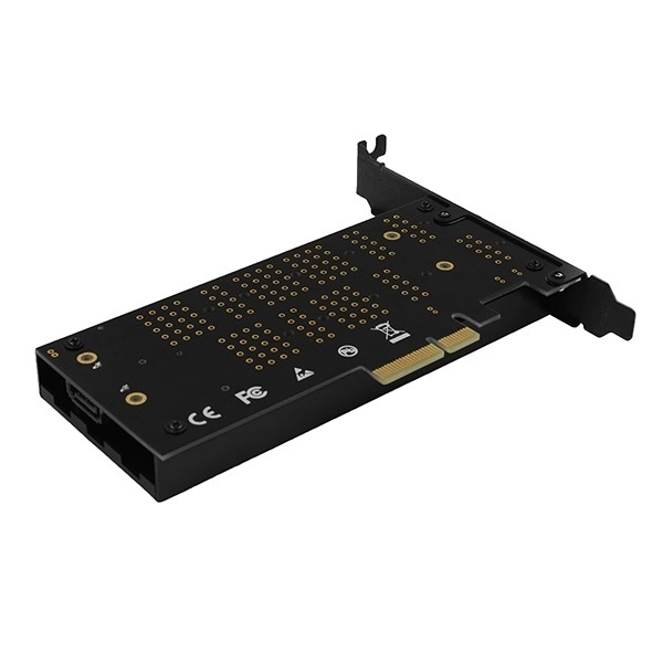 Adaptér PCIe na pripojenie diskov SSD M.2 NVMe a SATA