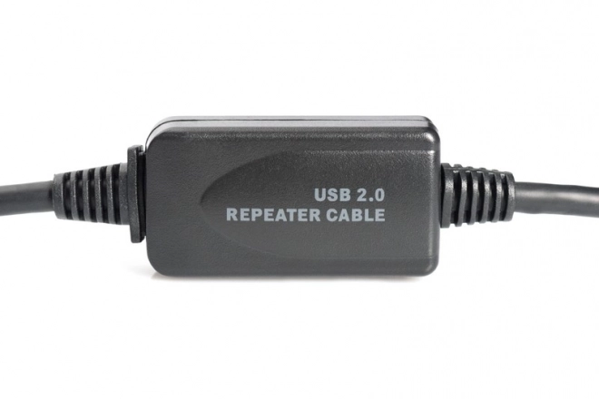 Aktívny USB 2.0 predlžovací kábel 20m čierny