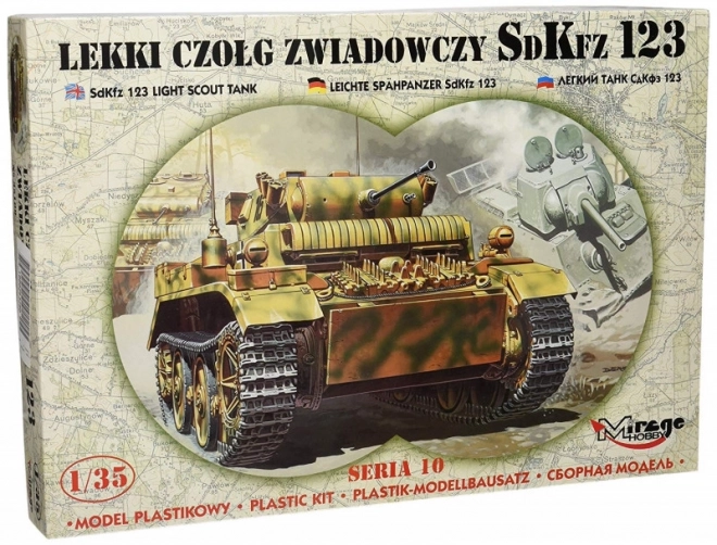 Model nemeckého ľahkého tanku PzKpfw II na zostavenie