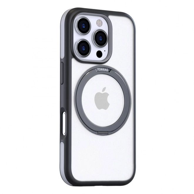Ochranný kryt Torras Ostand R Fusion pre iPhone 16 Pro (čierny)