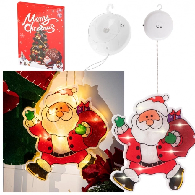 Lampky LED Vianočná ozdoba Santa Claus s darčekmi