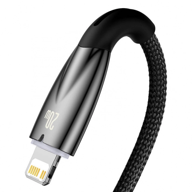 USB-C kábel pre Lightning Baseus Glimmer, 20 W, 1 m (čierny)