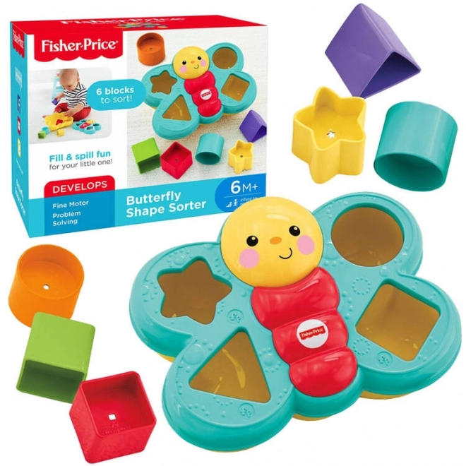 Fisher-Price pestrofarebný motýľ skladačka