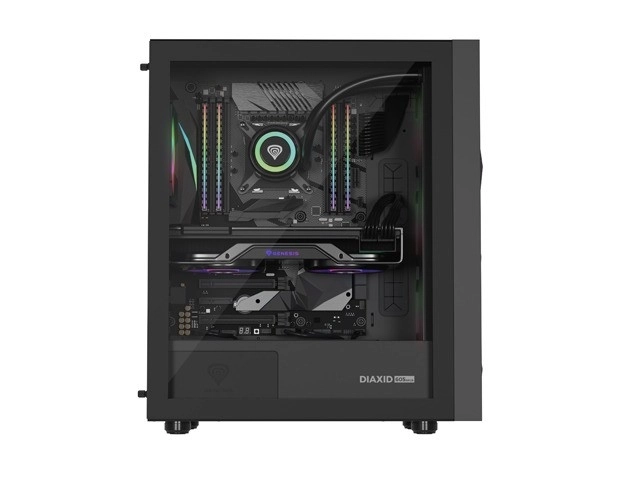 Počítačová skriňa Genesis Diaxid 605 ARGB MIDI Tower USB-C čierna
