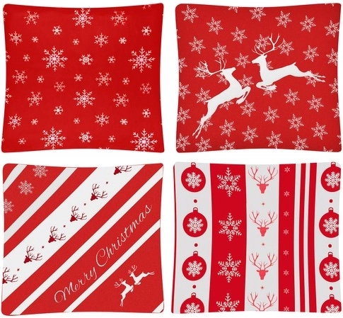 Zjednotený vianočný štýl v sade 4 ks