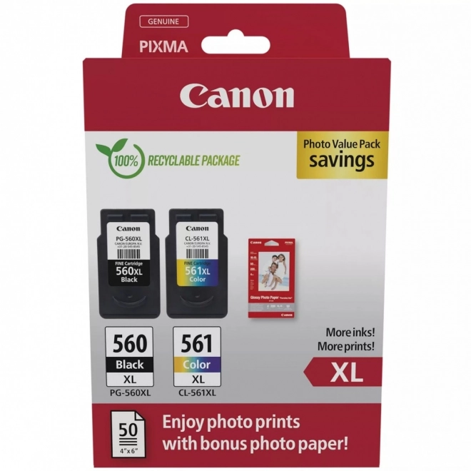 Atrament Canon PG-560XL/CL-561XL s fotografickým papierom