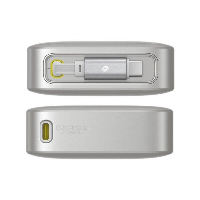 Powerbanka Baseus Free2Pull 10000mAh 30W šedá