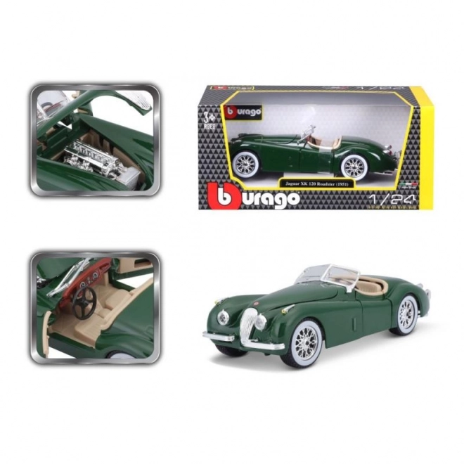 Bburago 1:24 Jaguar XK 120 Roadster (1951) zelený 18-22018