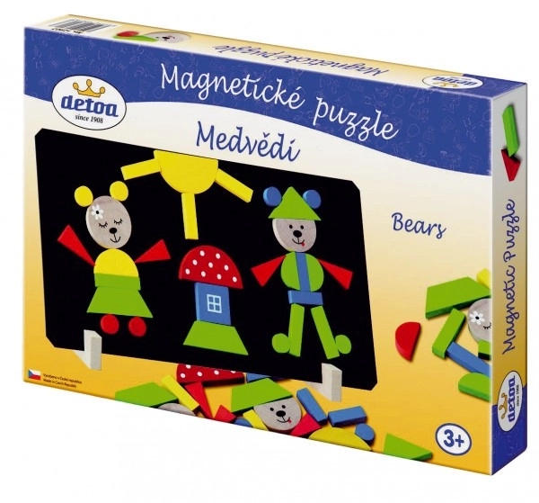 Medvedí magnetické puzzle