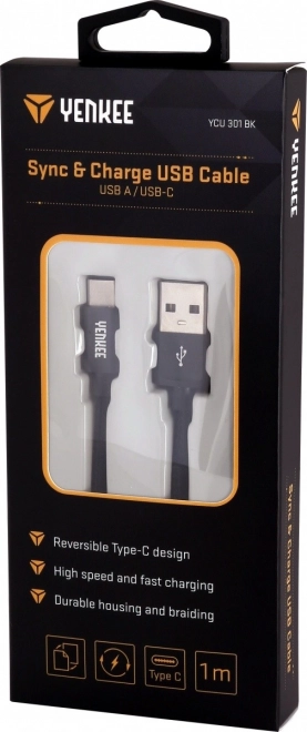 Kábel USB A 2.0 / USB C rýchle nabíjanie a prenos dát