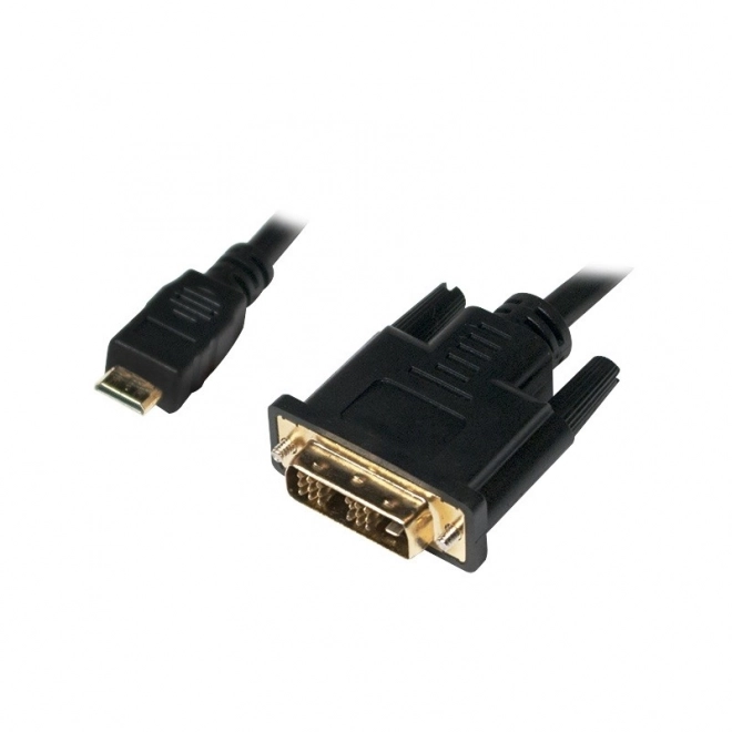 Kábel mini HDMI na DVI-D 1m čierny