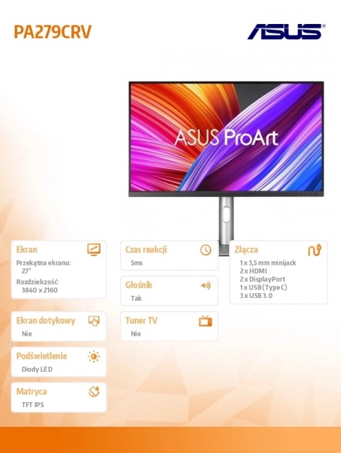 Monitor 27'' ASUS PA279CRV