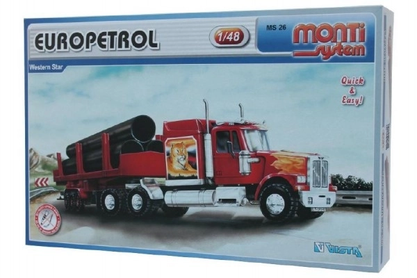 Stavebnica Monti System Europetrol Western Star 1:48