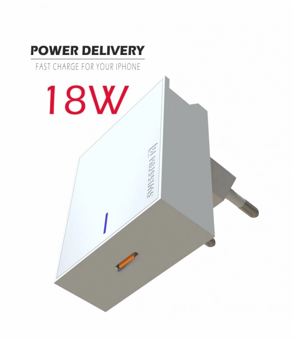 Nabíjačka pre iPhone 18W Power Delivery Swissten - biela