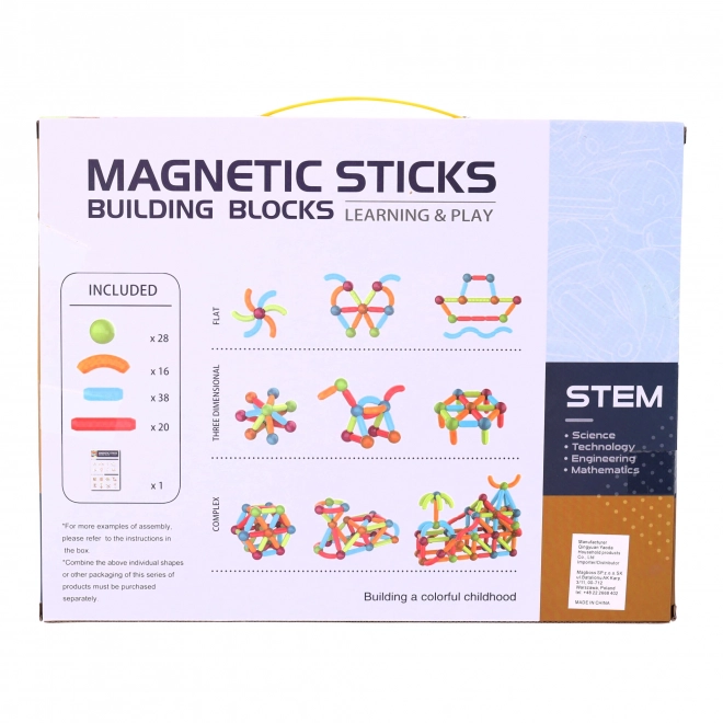 Magnetické stavebné bloky - sada 102 prvkov