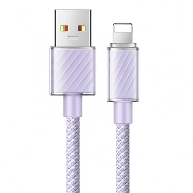 Kábel USB-A na Lightning 1,2 m Fialový