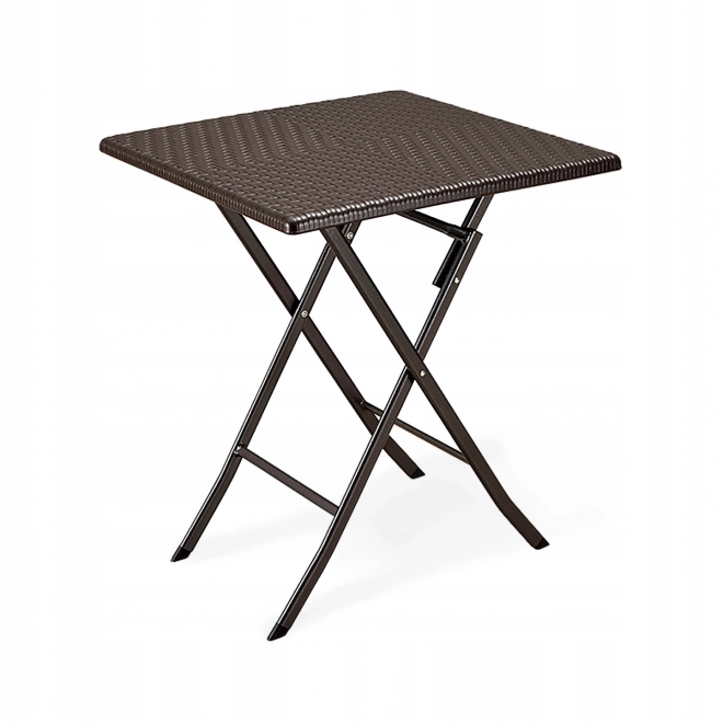 ModernHome Skladací záhradný stolík 62 cm ratanový