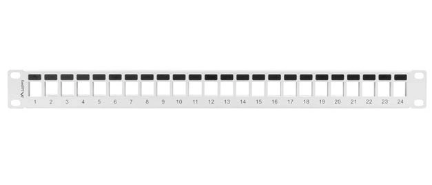 Patch panel 24 portov keystone šedý