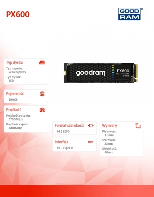 SSD disk Goodram PX600 500GB