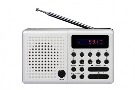 Prenosné rádio pliszka usb fm biele