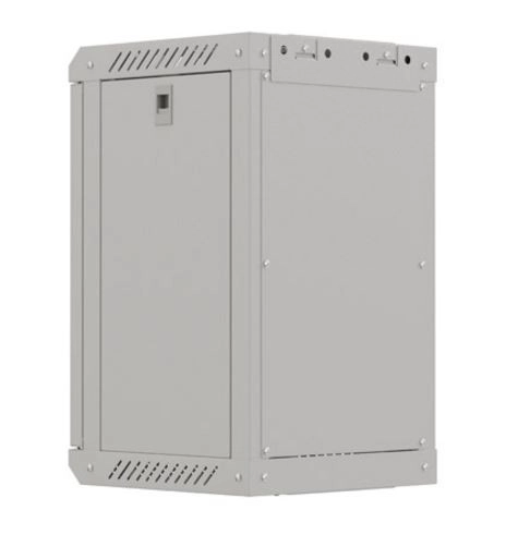 Lanberg 10-palcová nástenná racková skriňa 9U 300x300 šedá