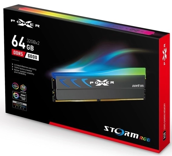 Pamäť XPOWER Storm RGB DDR5 64GB 6000 CL38 šedá