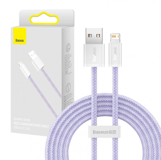 Baseus dynamický kábel USB na Lightning 2m fialový