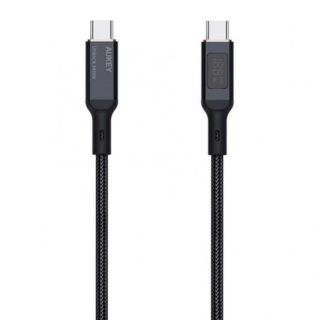 USB-C kábel na USB-C čierny 1,8 m od Aukey